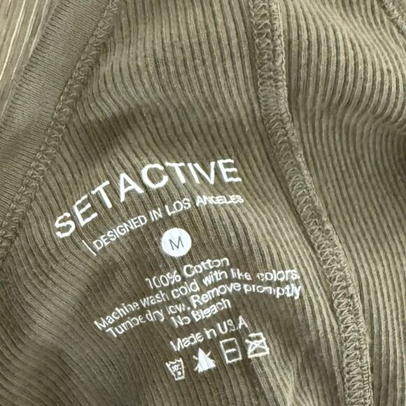 Set Active Racer Back Tank Size Medium Moss Yoga Gym Workout - Picture 3 of 4